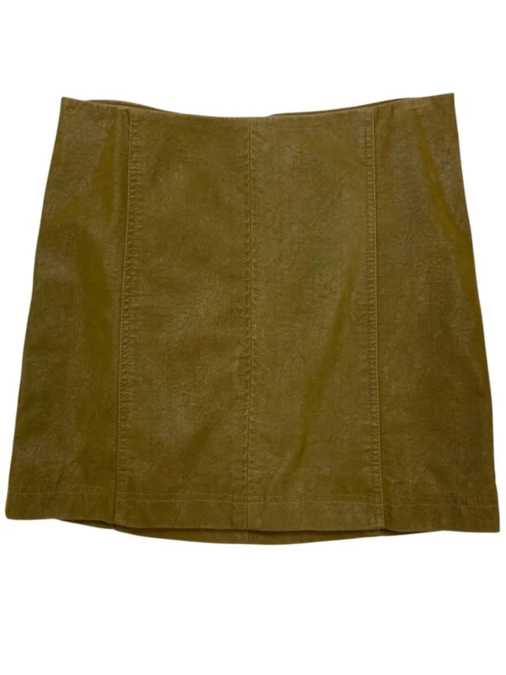 Free People Modern Femme Vegan Suede Mini Skirt 6 Brown